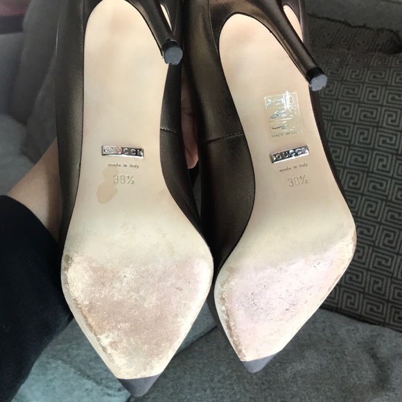Authentic Gucci metallic crystal logo pumps - Picture 7 of 9